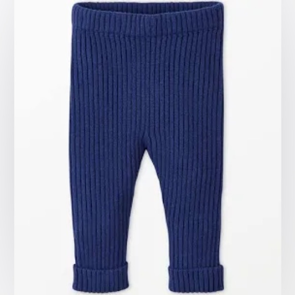 Hanna Andersson Navy Knit Leggings- 12-18 mo
